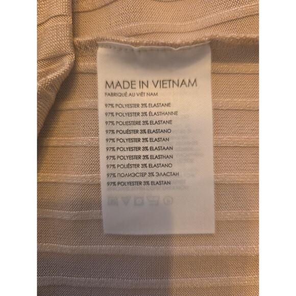 Club Monaco Simply Taupe Wide Rib Tank Top Halter Cross Neck Knit Large L NEW - Picture 5 of 5